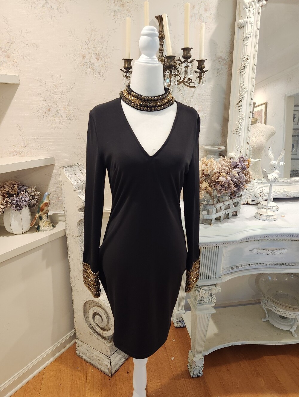 Sexy LBD Bodycon Cocktail Cruise Statement Black Dress M